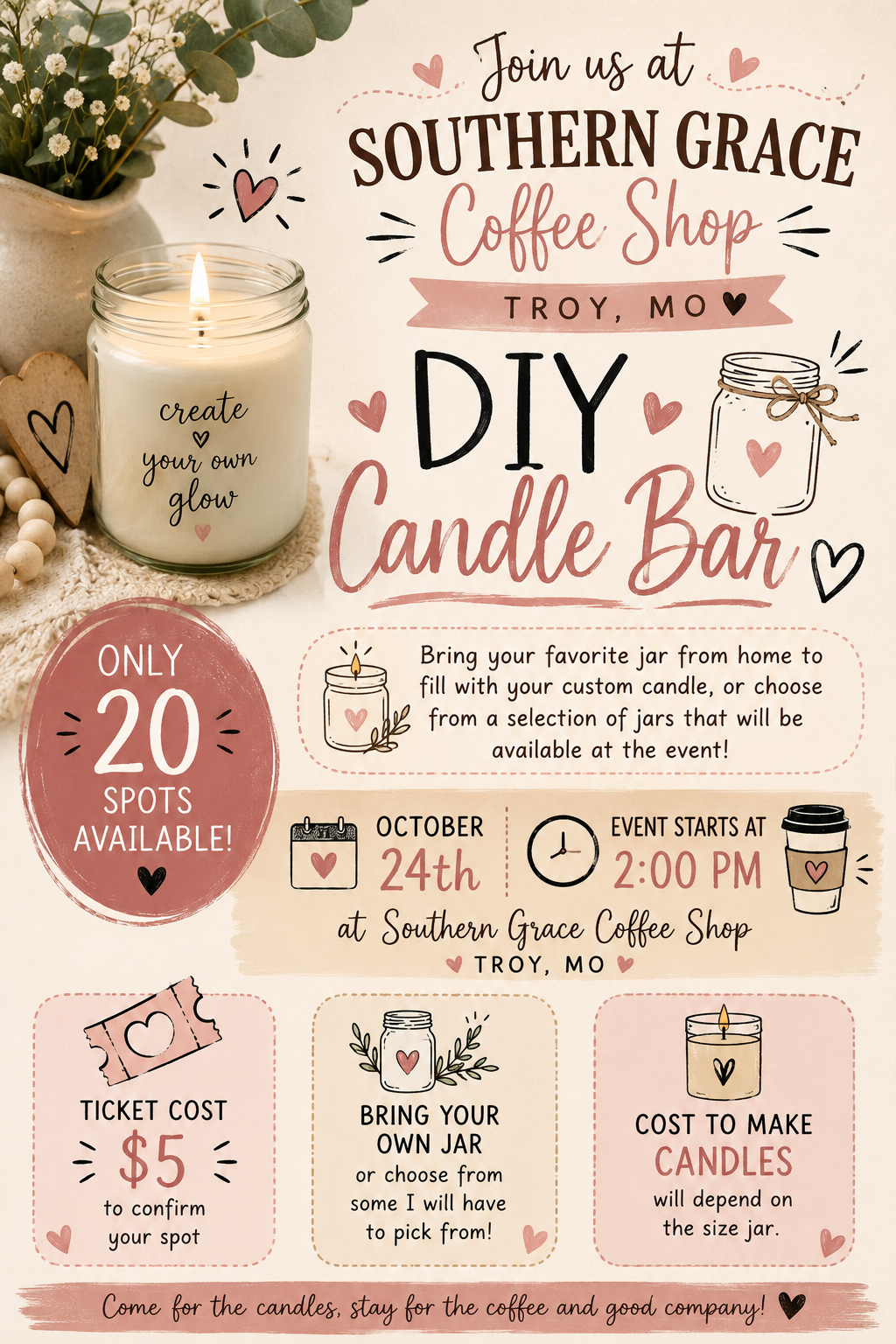 DIY CANDLE BAR 10/24/2026
