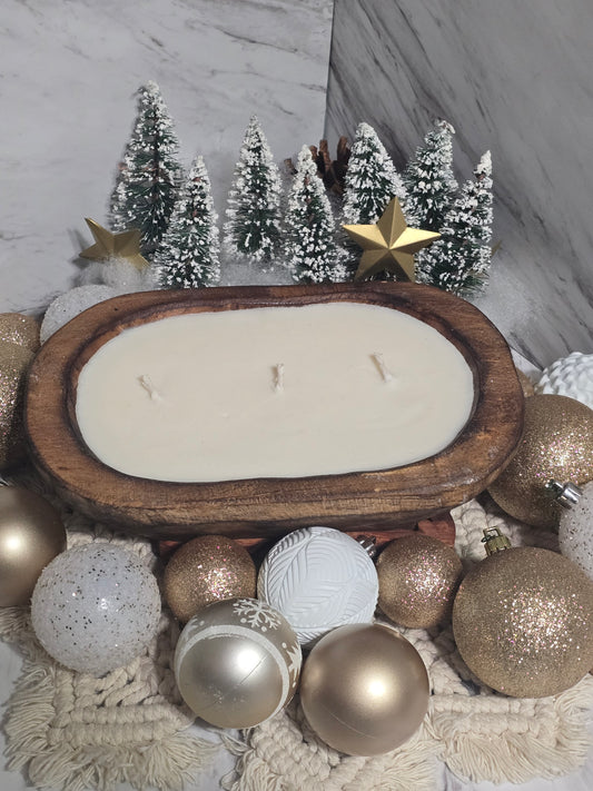 3 Wick Dough Bowl Candles