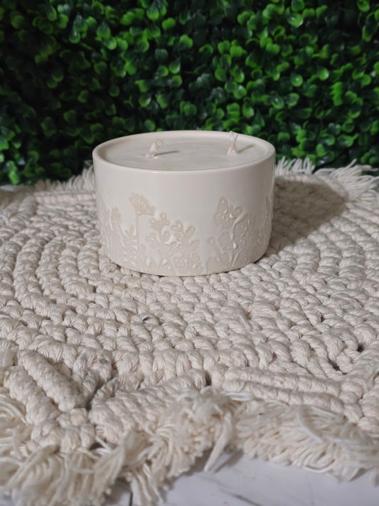 Cream Flower Ceramic