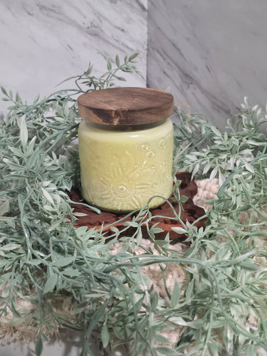 Embossed Flower Jar